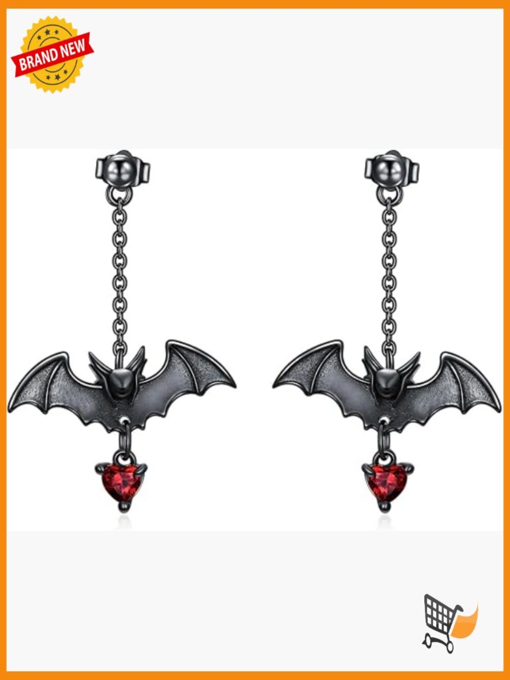 Bat Animal Earring Studs 925 Sterling Silver Cute Halloween Jewelry Gift